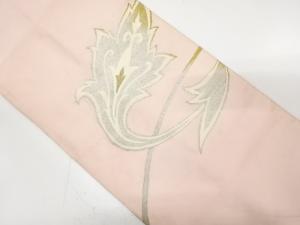 アンティーク　綴れ　唐花模様織り出し名古屋帯（材料）